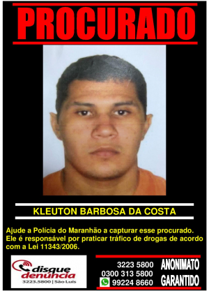 KLEUTON BARBOSA DA COSTA - PROCURADO