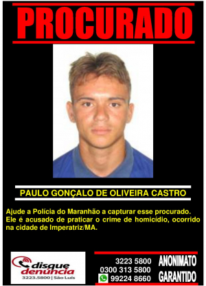 PAULO GONÇALO DE OLIVEIRA CASTRO - PROCURADO