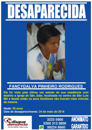 FRANCYDALVA PINHEIRO RODRIGUES - DESAPARECIDA