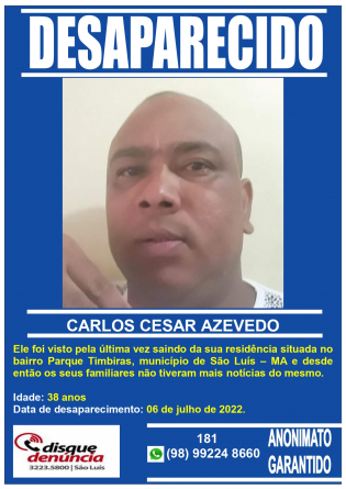CARLOS CESAR AZEVEDO -DESAPARECIDO