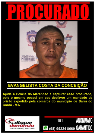 EVANGELISTA COSTA DA CONCEIÇÃO - PROCURADO