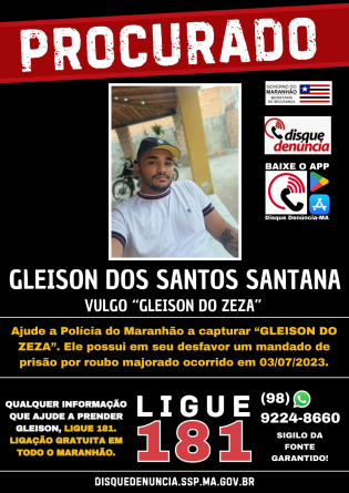 GLEISON DOS SANTOS SANTANA - PROCURADO