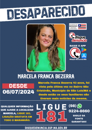 MARCELA FRANCA BEZERRA - DESAPARECIDA