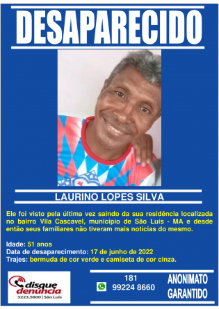 LAURINO LOPES SILVA - DESAPARECIDO