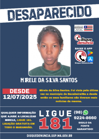 MIRELE DA SILVA SANTOS - DESAPARECIDA