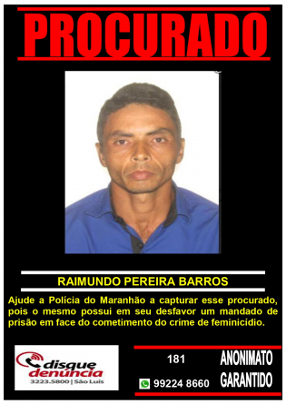 PROCURADO - RAIMUNDO PEREIRA BARROS