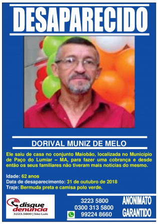 DORIVAL MUNIZ DE MELO - DESAPARECIDO