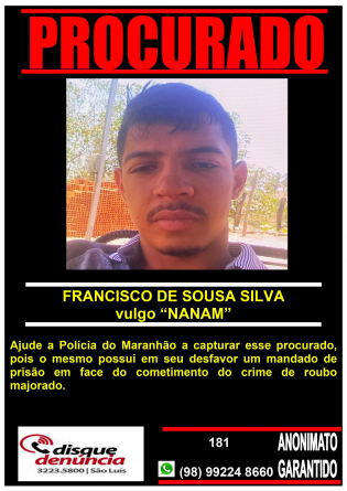 FRANCISCO DE SOUSA SILVA - PROCURADO