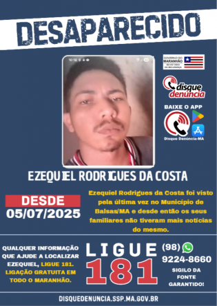 EZEQUIEL RODRIGUES DA COSTA - DESAPARECIDO