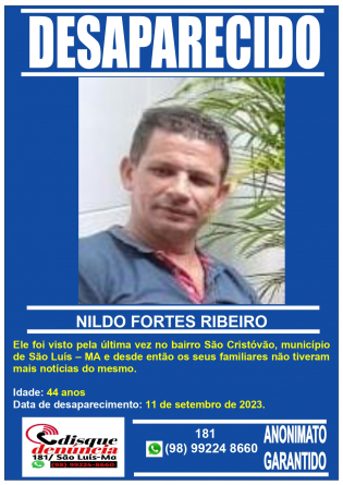 NILDO FORTES - DESAPARECIDO