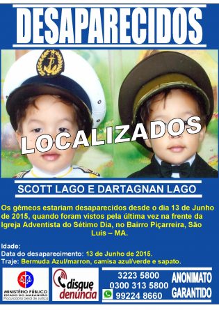 SCOTT LAGO E DARTAGNAN LAGO - LOCALIZADOS