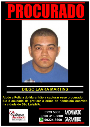 PROCURADO - DIEGO LAVRA MARTINS