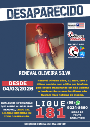 RENEVAL OLIVEIRA SILVA - DESAPARECIDO