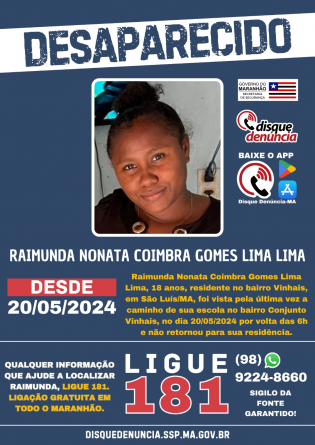 RAIMUNDA NONATA COIMBRA G.L.LIMA - DESAPARECIDA