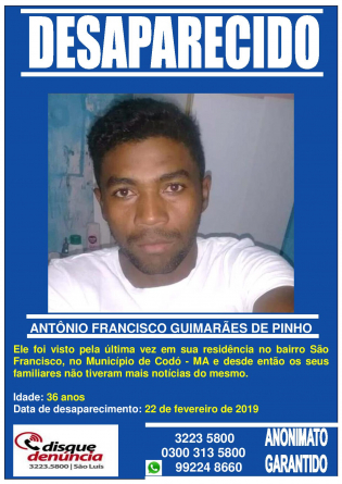 ANTÔNIO FRANCISCO GUIMARÃES DE PINHO - DESAPARECIDO