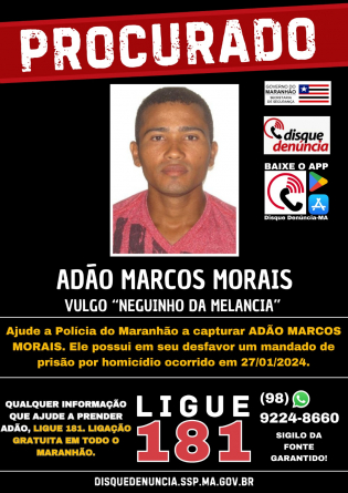 ADÃO MARCOS MORAIS - PROCURADO