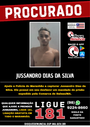 JUSSANDRO DIAS DA SILVA - PROCURADO