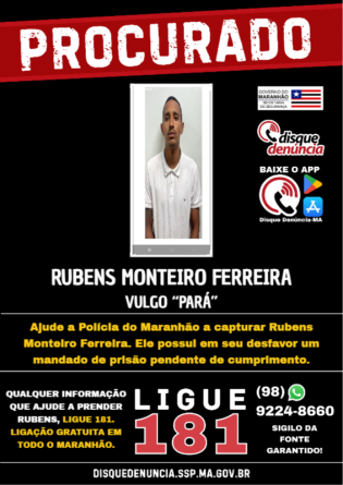 RUBENS MONTEIRO FERREIRA - PROCURADO