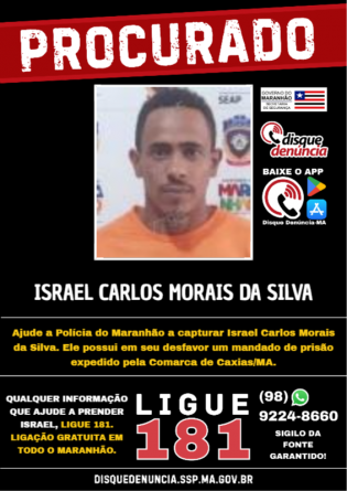 ISRAEL CARLOS MORAIS DA SILVA - PROCURADO