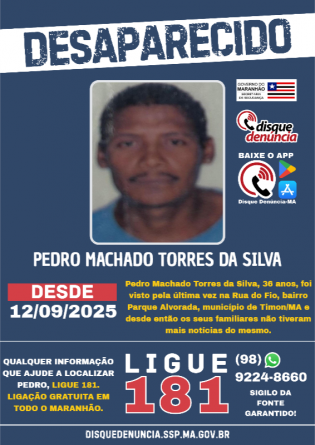 PEDRO MACHADO TORRES DA SILVA - DESAPARECIDO