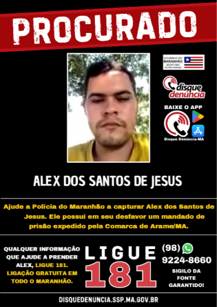 ALEX DOS SANTOS DE JESUS - PROCURADO