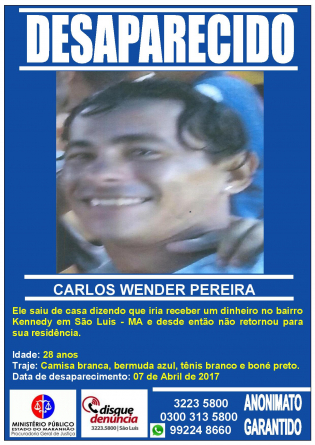 CARLOS WENDER PEREIRA - DESAPARECIDO