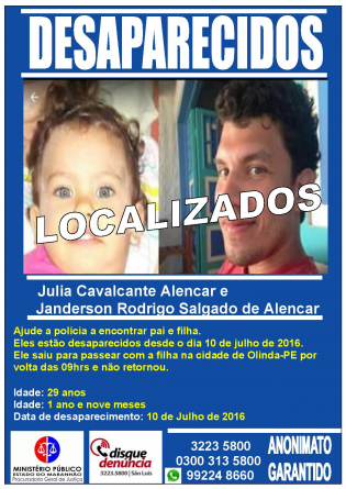 LOCALIZADOS - JULIA E JANDERSON CAVALCANTE