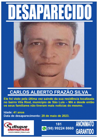 CARLOS ALBERTO FRAZÃO SILVA - DESAPARECIDO