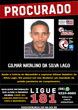 GILMAR NATALINO DA SILVA LAGO - PROCURADO