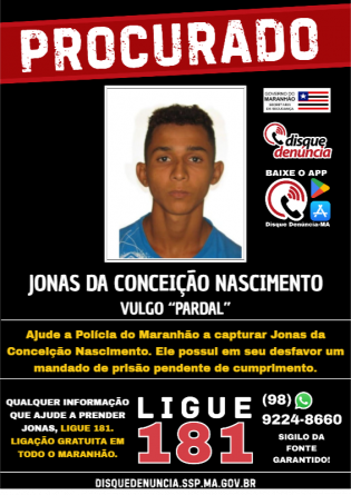 JONAS DA CONCEIÇÃO NASCIMENTO - PROCURADO