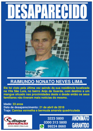 RAIMUNDO NONATO NEVES LIMA - DESAPARECIDO