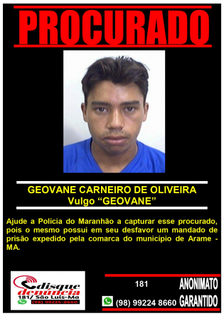 GEOVANE CARNEIRO - PROCURADO