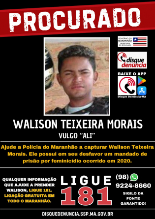 WALISON TEIXEIRA MORAIS - PROCURADO