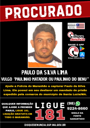 PAULO DA SILVA LIMA - PROCURADO