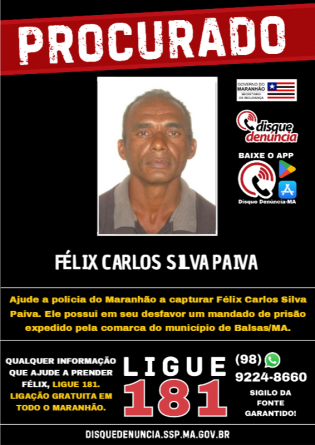 FÉLIX CARLOS SILVA PAIVA - PROCURADO