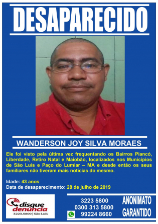 WANDERSON JOY SILVA MORAES - DESAPARECIDO