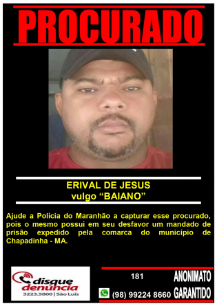 ERIVAL DE JESUS - PROCURADO