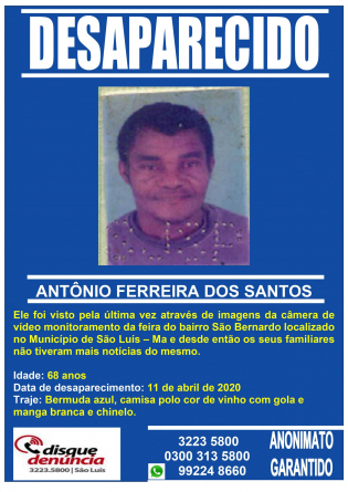 ANTÔNIO FERREIRA DOS SANTOS - DESAPARECIDO