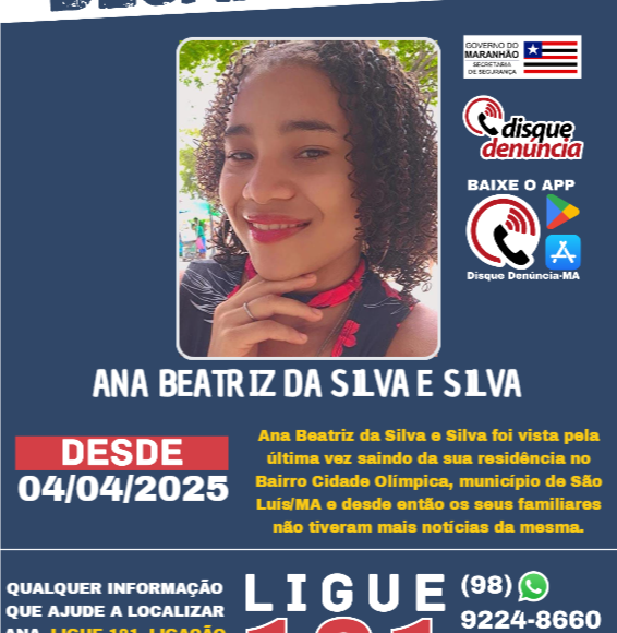 ANA BEATRIZ DA SILVA E SILVA – DESAPARECIDA