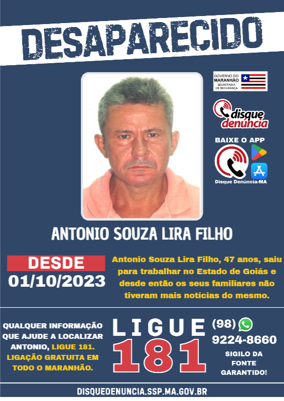 ANTONIO SOUZA LIRA FILHO - DESAPARECIDO