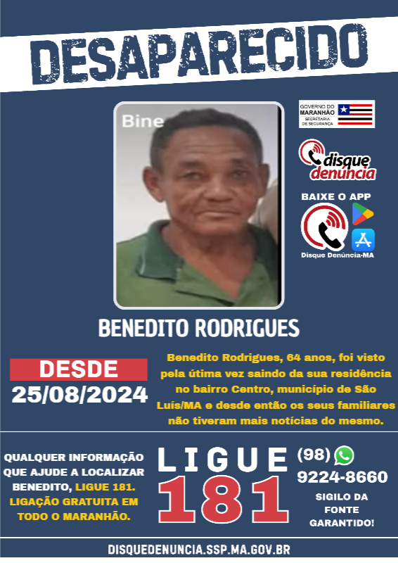 BENEDITO RODRIGUES - DESAPARECIDO