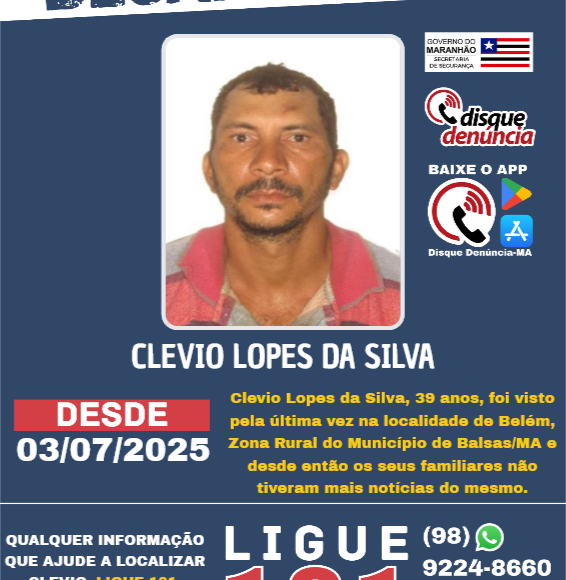 CLEVIO LOPES DA SILVA – desaparecido
