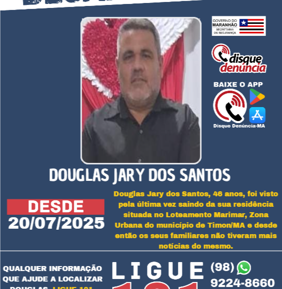 DOUGLAS JARY DOS SANTOS – DESAPARECIDO