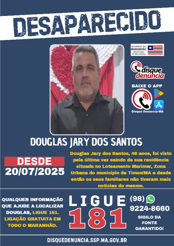DOUGLAS JARY DOS SANTOS - DESAPARECIDO
