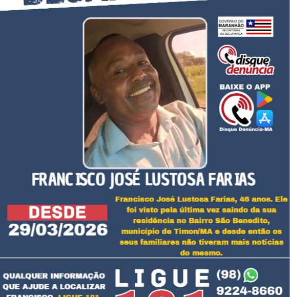 FRANCISCO JOSÉ LUSTOSA FARIAS – DESAPARECIDO