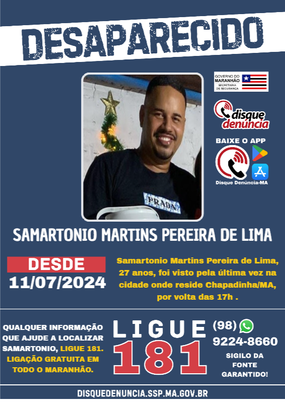 SAMARTONIO MARTINS PEREIRA DE LIMA - DESAPARECIDO