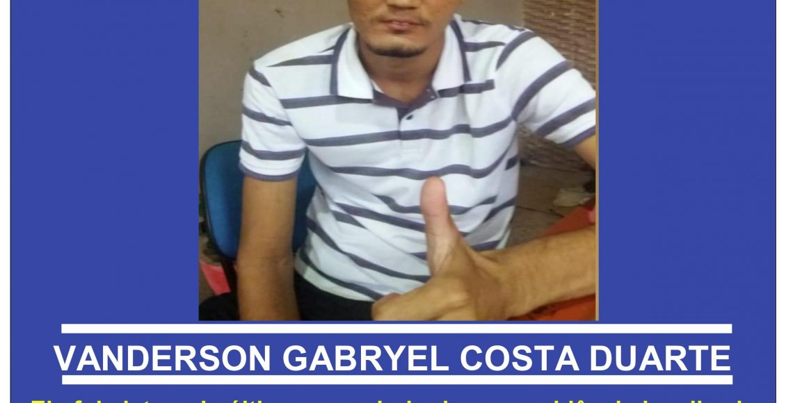 VANDERSON GABRYEL COSTA DUARTE – DESAPARECIDO