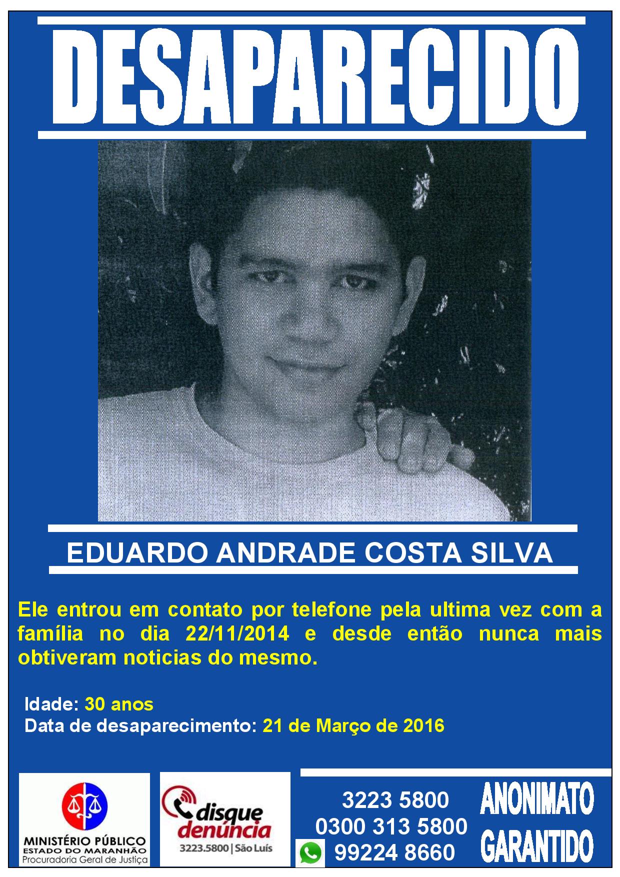 EDUARDO ANDRADE COSTA SILVA - DESAPARECIDO