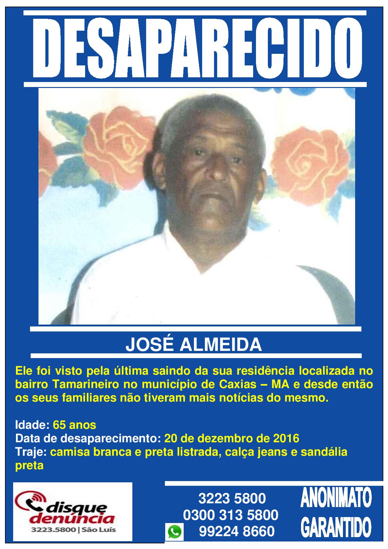 JOSÉ ALMEIDA - DESAPARECIDO