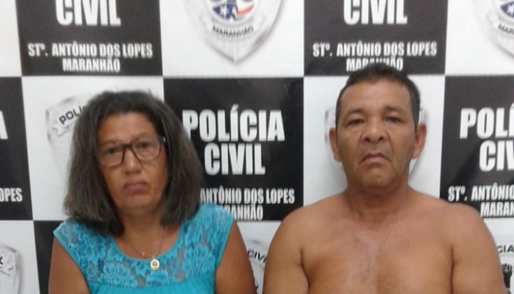 PolÃcia Civil prende casal suspeito de assassinar a mãe do suspeito em Santo Antônio dos Lopes.